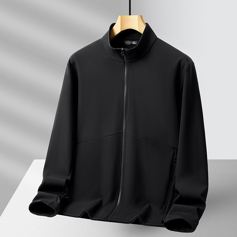 Men's Breathable Outdoor Jacket with High Collar and Practical Pockets Lisslune