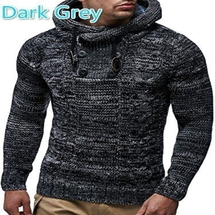 Men's hoodie with textured knit pattern Lisslune