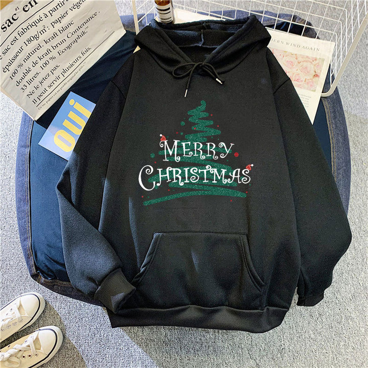 Women's hooded sweatshirt with festive Christmas design Lisslune