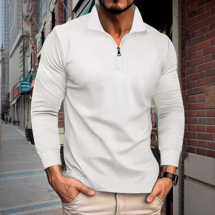 Men's functional pullover with short zipper and sporty cut Lisslune