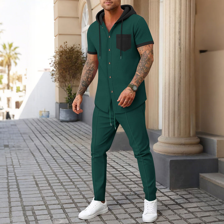 Men's fashionable leisure set with breathable materials and practical pockets Lisslune