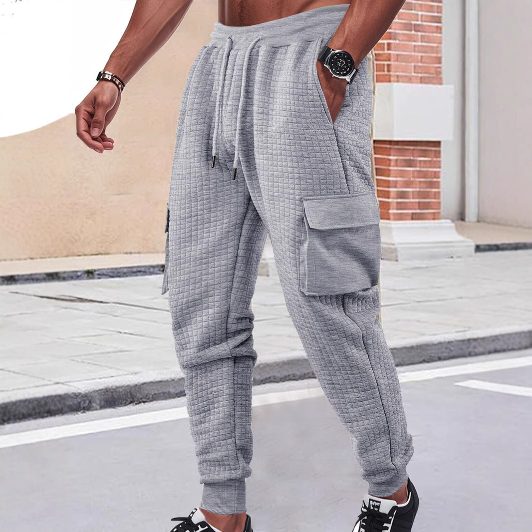 Men's cargo jogging pants with textured design and practical pockets Lisslune