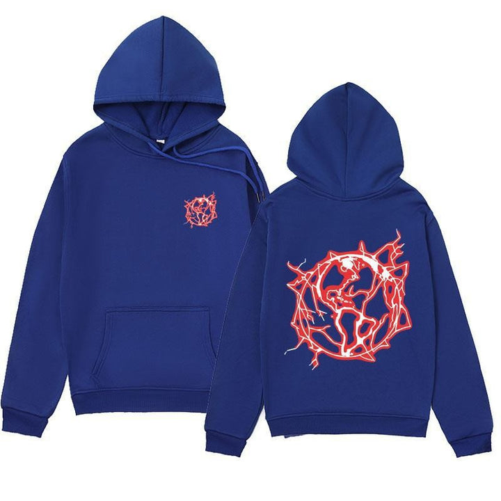 Women's hoodie sweatshirt with artistic graphic print and practical kangaroo pocket Lisslune