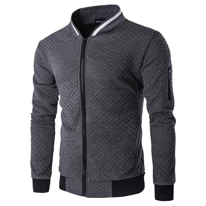 Men's quilted bomber jacket with high-quality material and practical zipper Lisslune