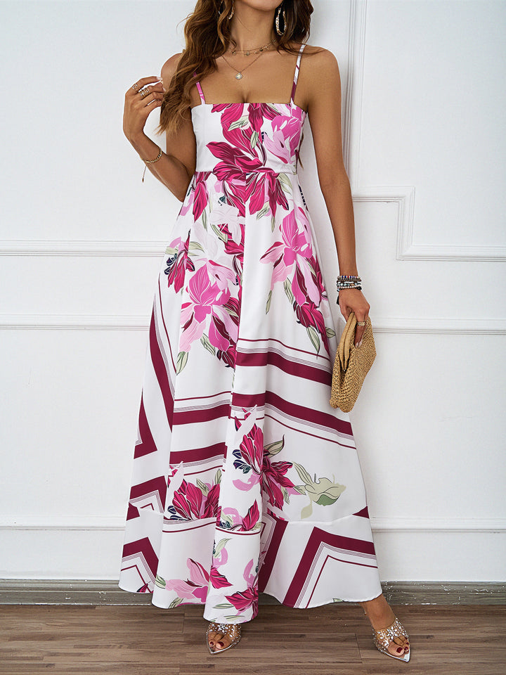 Women’s maxi dress with modern graphic print and loose fit Lisslune