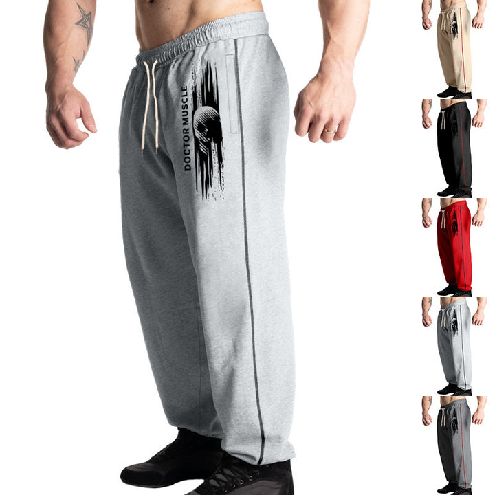 Men's Comfortable Sport Jogging Pants with Side Pockets and Adjustable Drawstring Lisslune