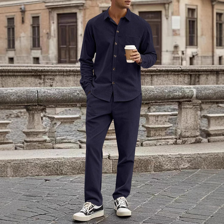 Men's casual two-piece set made of breathable material Lisslune