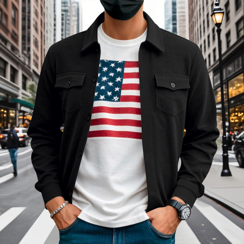 Men's casual shirt jacket in structured design Lisslune