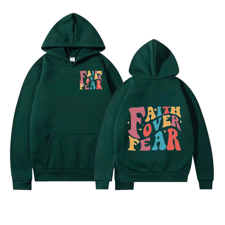 Women's hoodie with creative lettering and soft inner fleece Lisslune