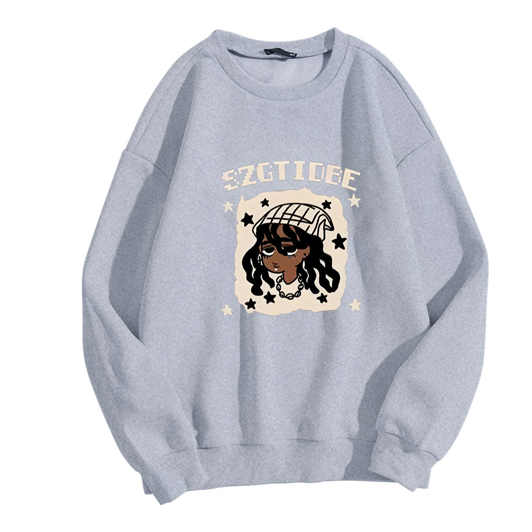 Women's casual sweatshirt with artistic print Lisslune