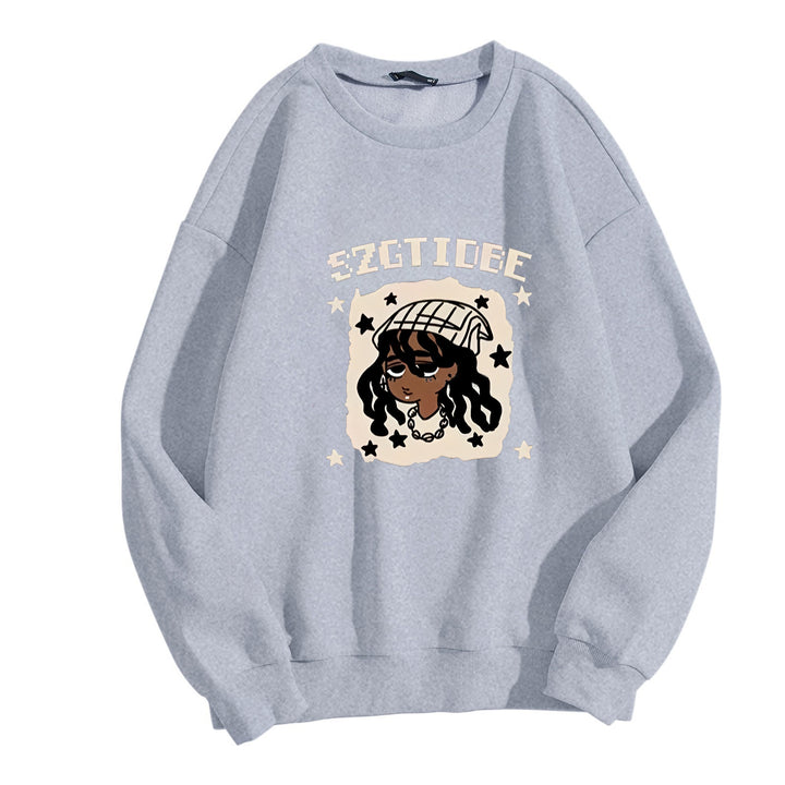 Women's casual sweatshirt with artistic print Lisslune