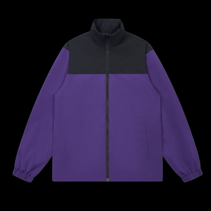 Men's Sporty Transition Jacket with Elastic Hem and High Collar Lisslune