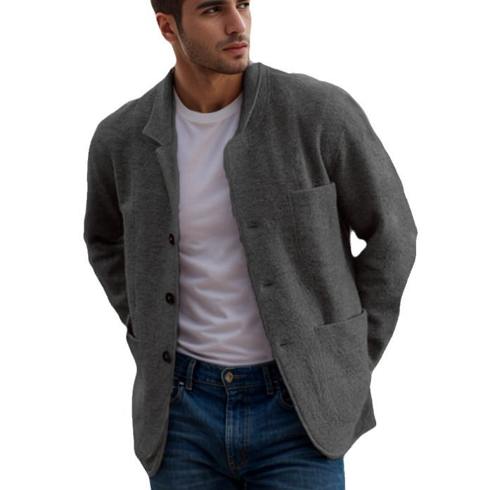 Men's transitional jacket made of high-quality material with a stylish collar and practical pockets Lisslune