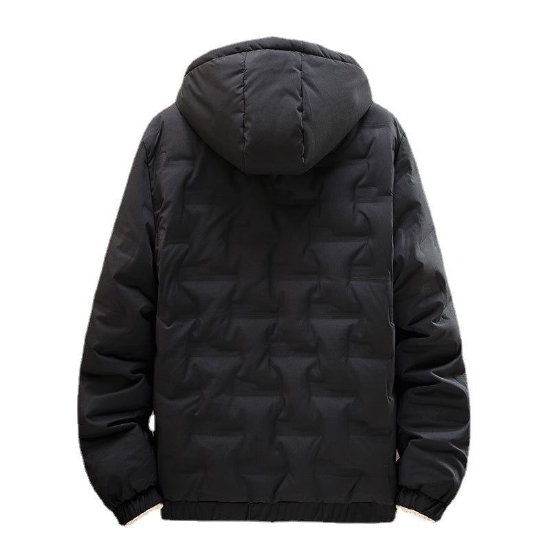 Men's insulated quilted jacket with adjustable hood Lisslune