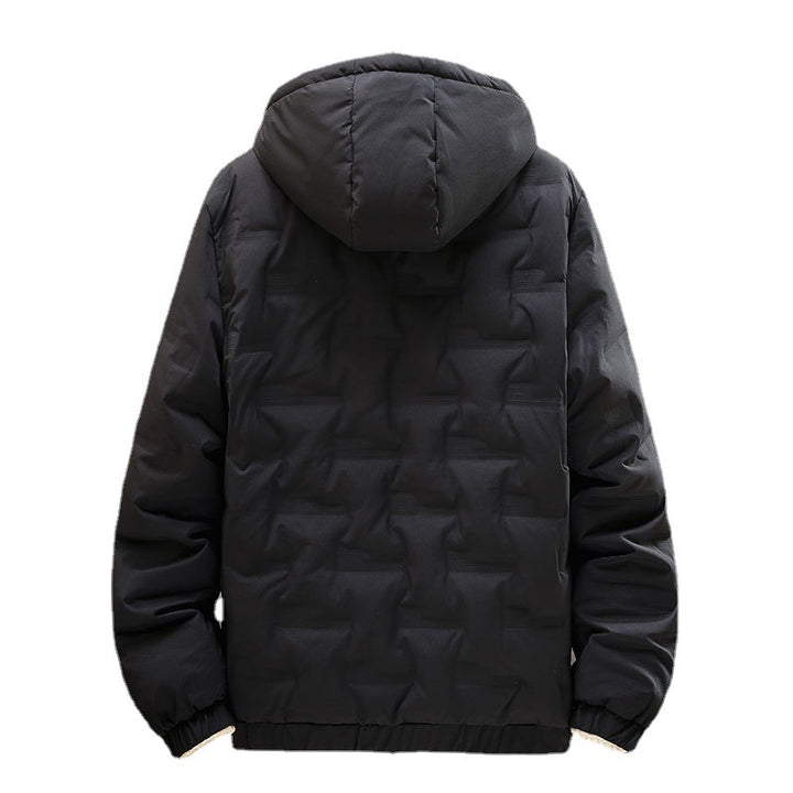 Men's insulated quilted jacket with adjustable hood Lisslune