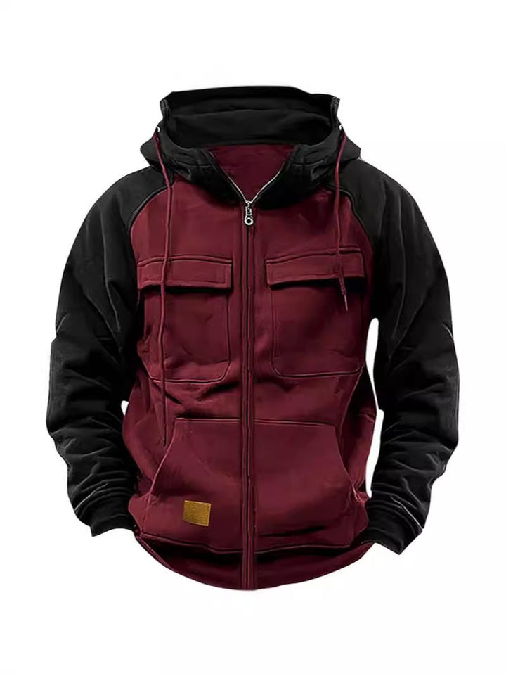 Men's Versatile Hoodie with Practical Pockets and Innovative Zipper Lisslune