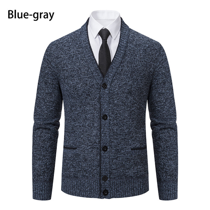 Men's cardigan with V-neck and elegant details Lisslune