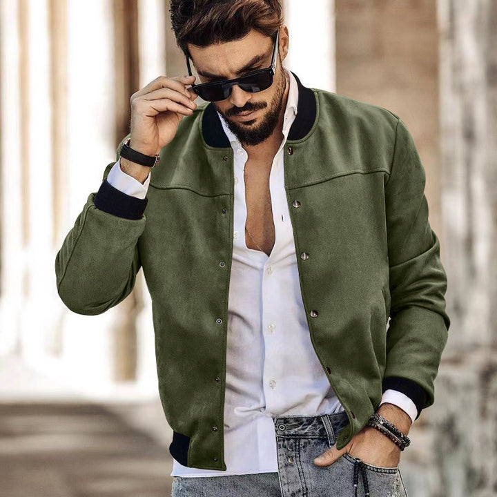 Men's sporty bomber jacket with practical zippered pockets Lisslune