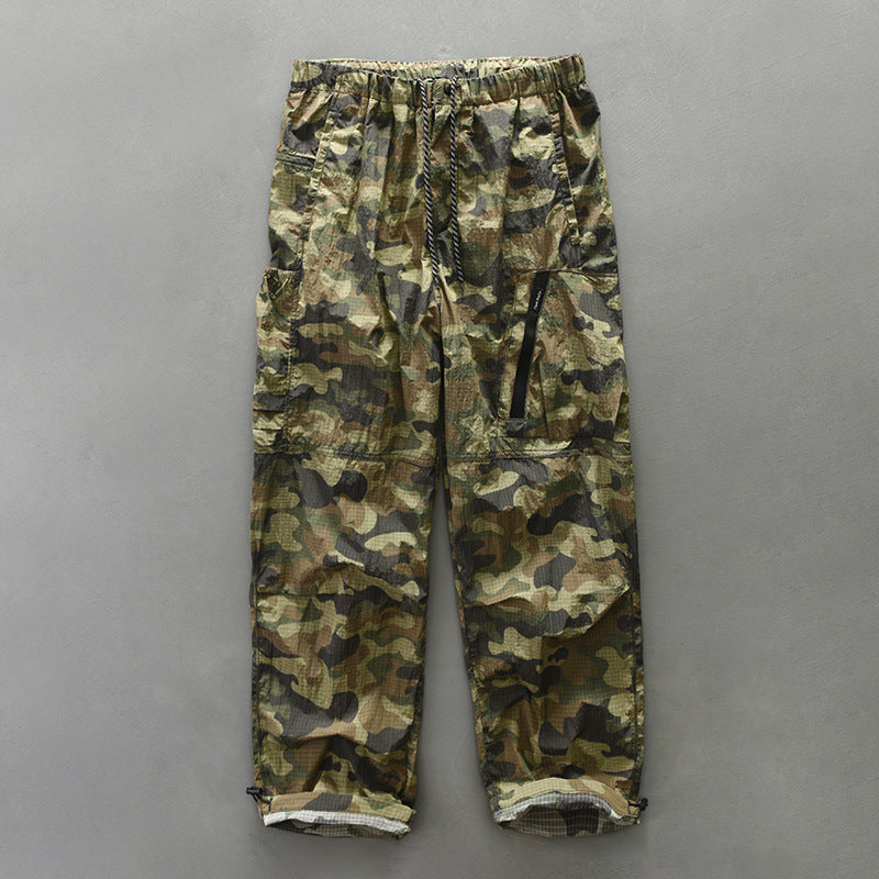 Men's functional trousers with elastic waistband and side zip pockets Lisslune