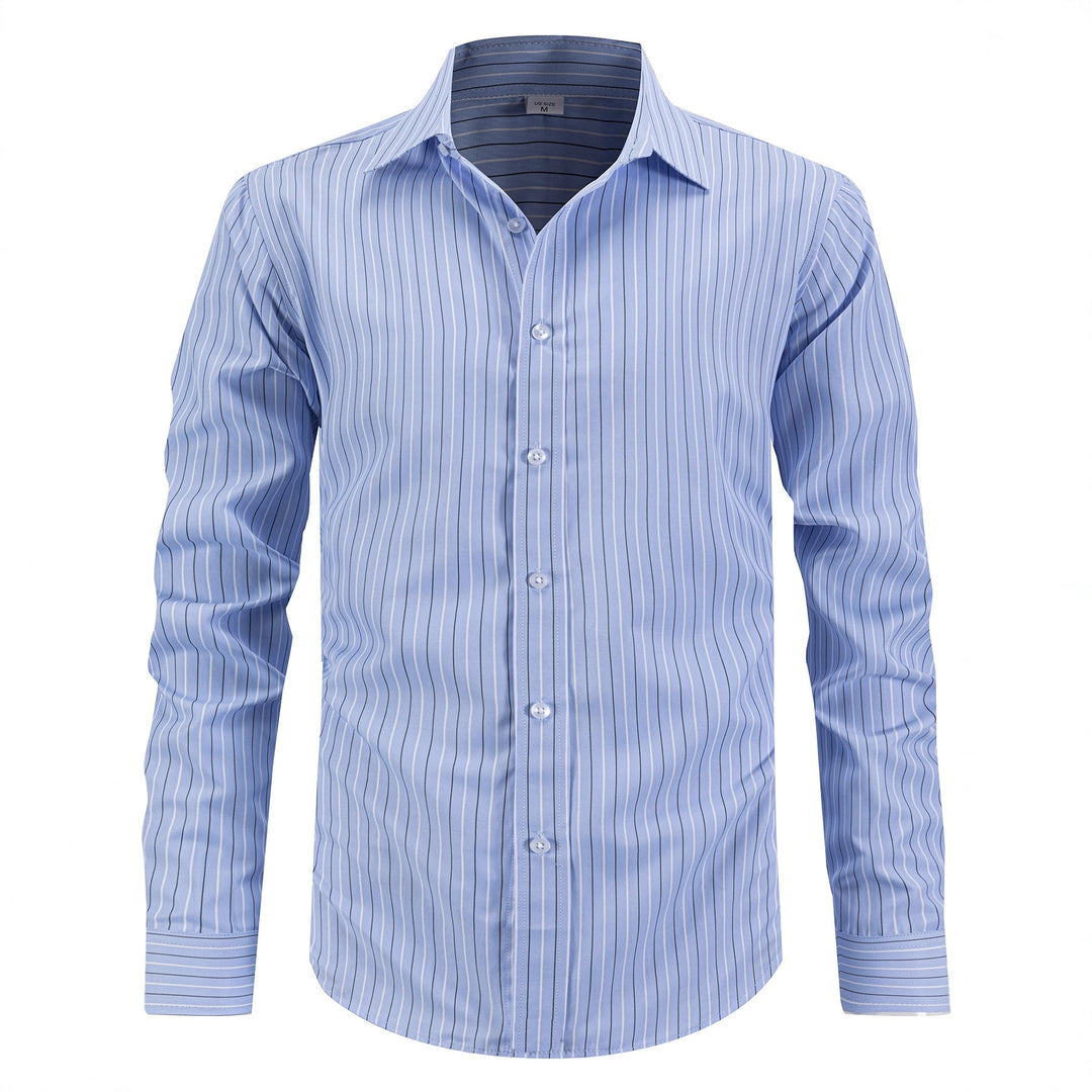 Men's striped long sleeve shirt with modern cut Lisslune