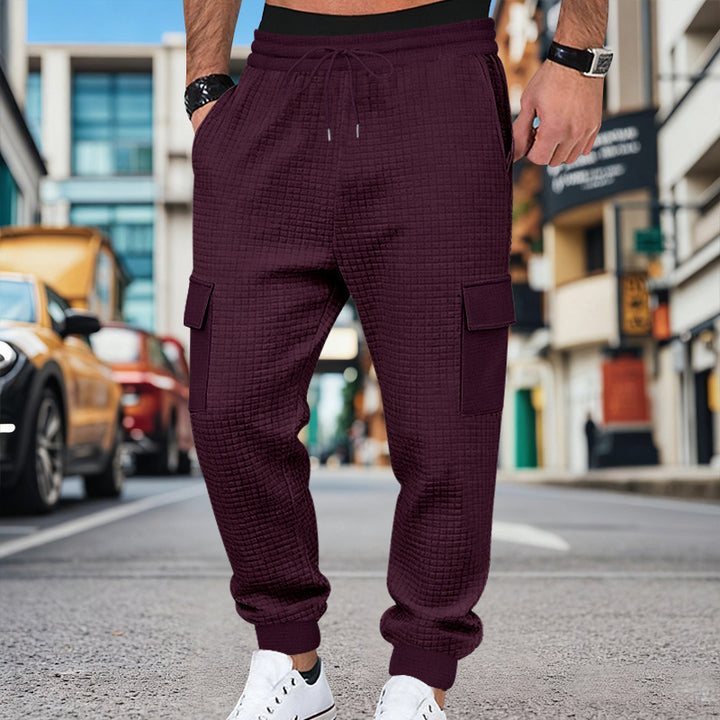 Men's Cargo Jogging Pants with Elastic Waistband and Practical Pockets Lisslune