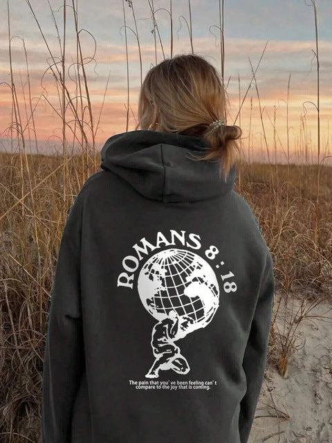 Women's hoodie with inspiring world motif and high-quality print Lisslune