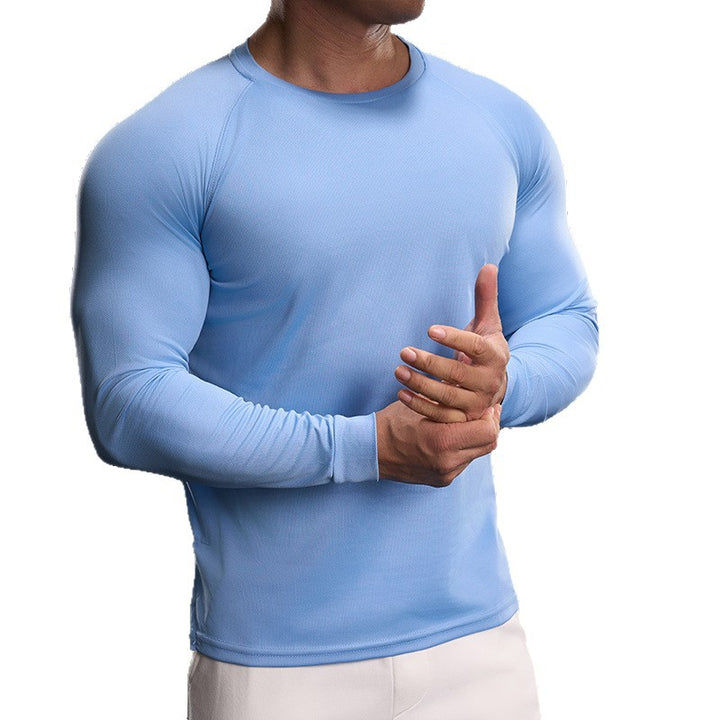Men's Sporty Long Sleeve Shirt Made Of Breathable Fabric Lisslune