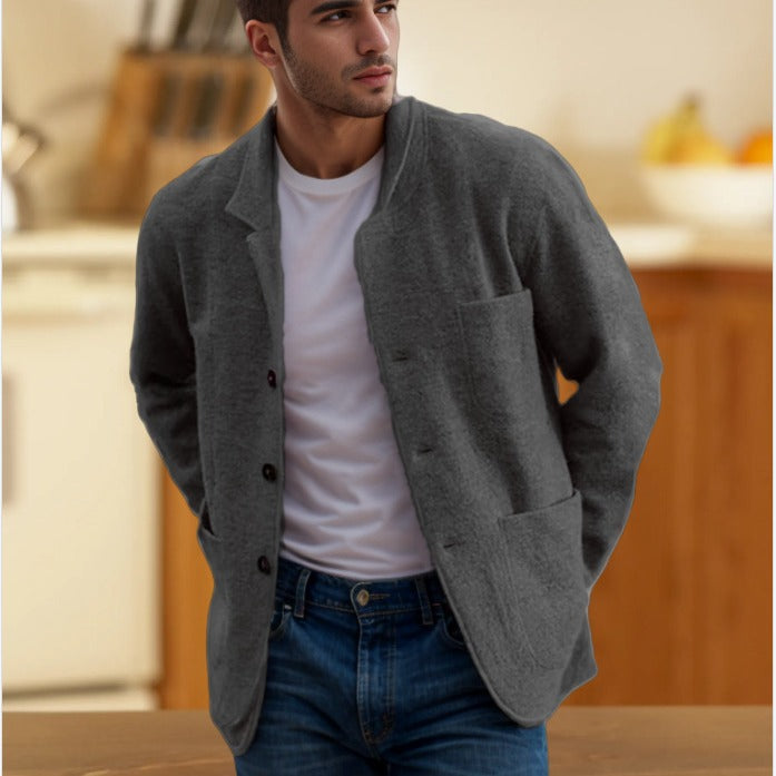 Men's transitional jacket made of high-quality material with a stylish collar and practical pockets Lisslune