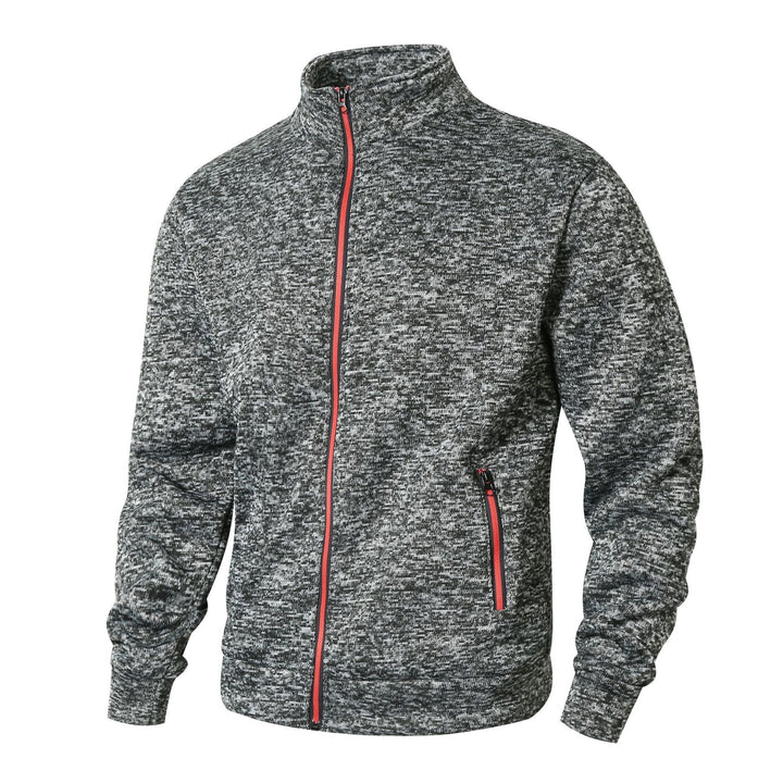 Men's fleece jacket with high collar and zipper Lisslune