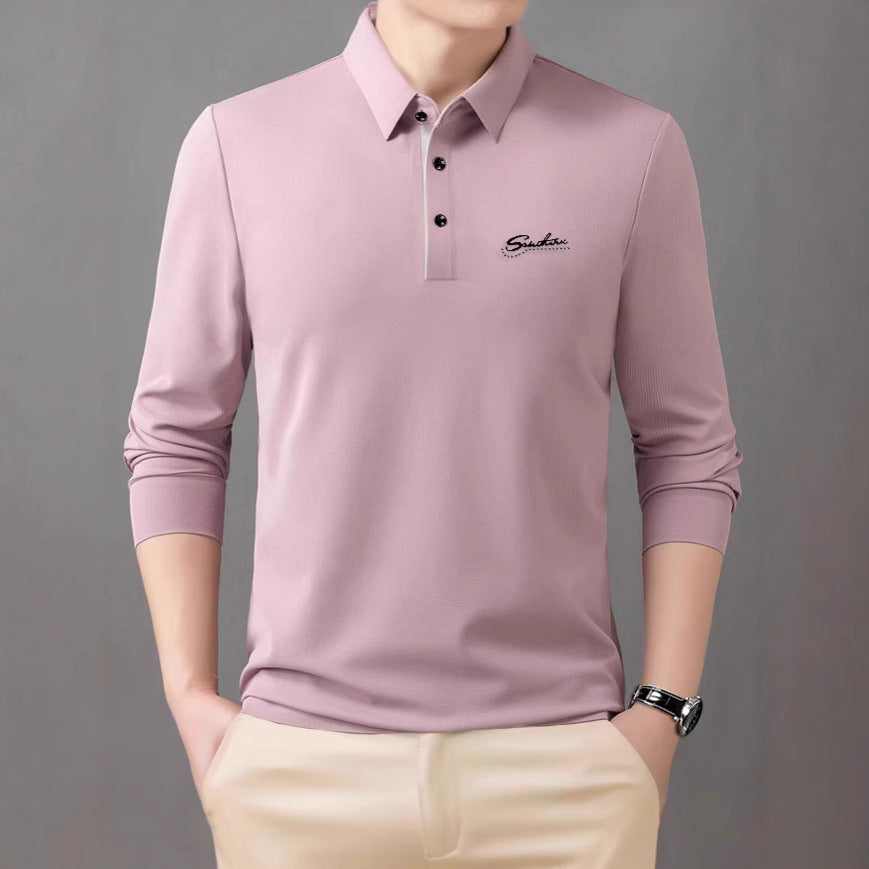 Men's polo shirt with extended sleeves and stylish collar Lisslune