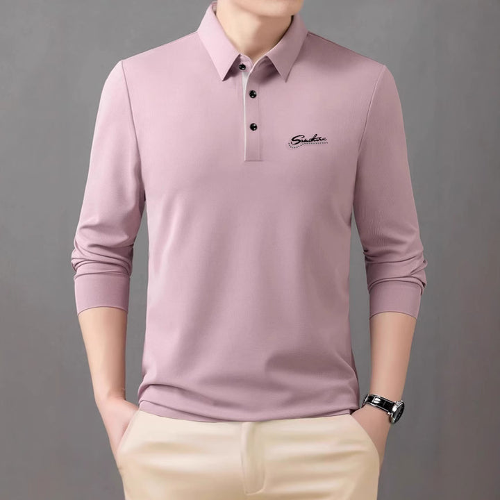 Men's polo shirt with extended sleeves and stylish collar Lisslune