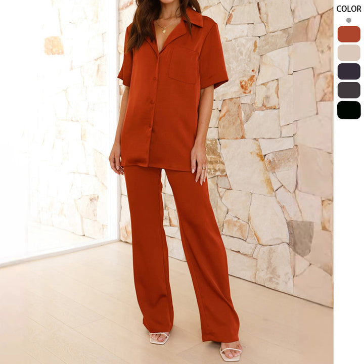 Women's Satin Pajama Set Lisslune