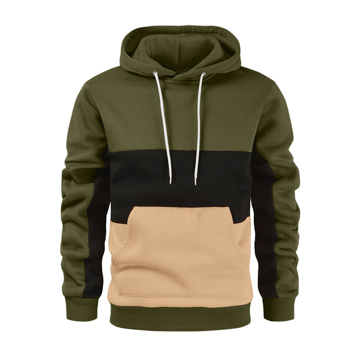Men's hoodie with fashionable color block design Lisslune