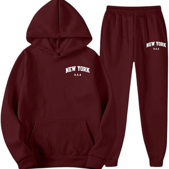 Women's Hooded Sweat Suit with high-quality material and modern lettering Lisslune