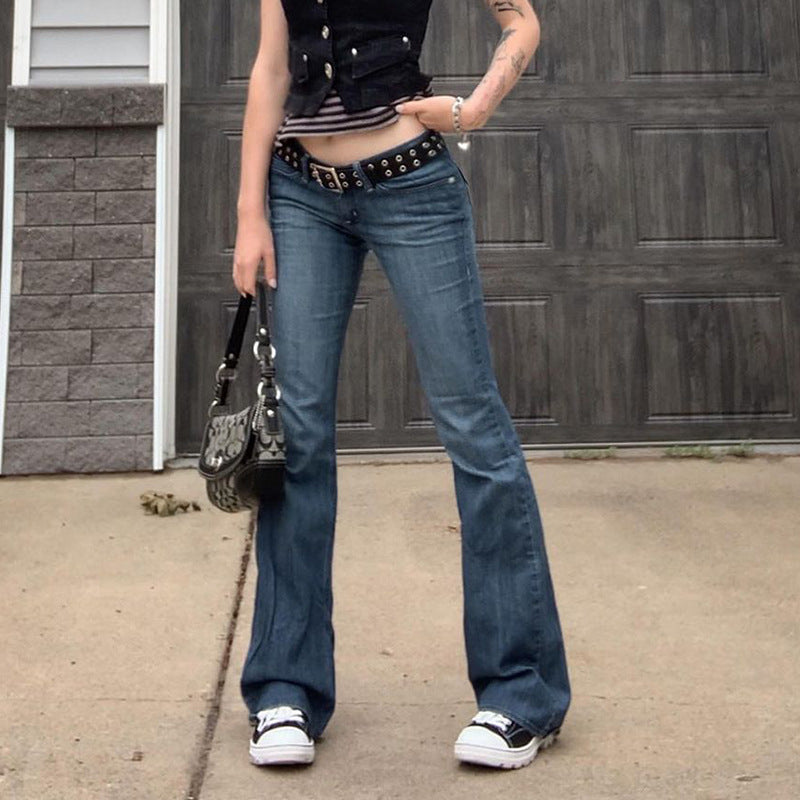 Ladies Bootcut Jeans with playful fringe trim Lisslune