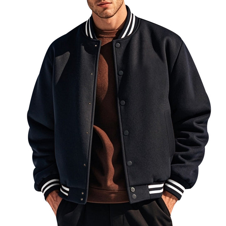 Men's sporty college jacket with contrast details Lisslune