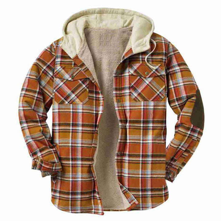 Men's flannel jacket with soft lining and practical chest pockets Lisslune