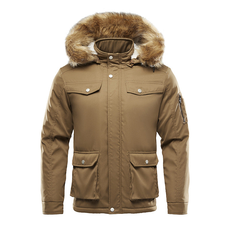Men's insulated winter jacket with detachable hood and lining Lisslune