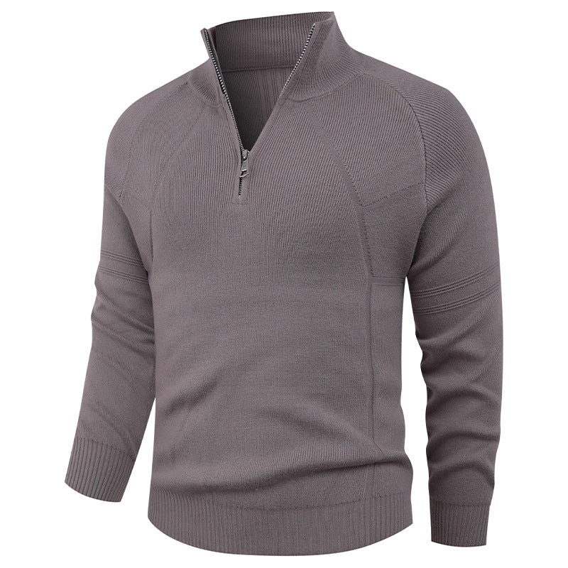 Men's knit sweater with modern zipper and elegant structure Lisslune
