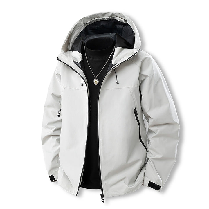 Men's Waterproof Outdoor Jacket with Adjustable Hood Lisslune