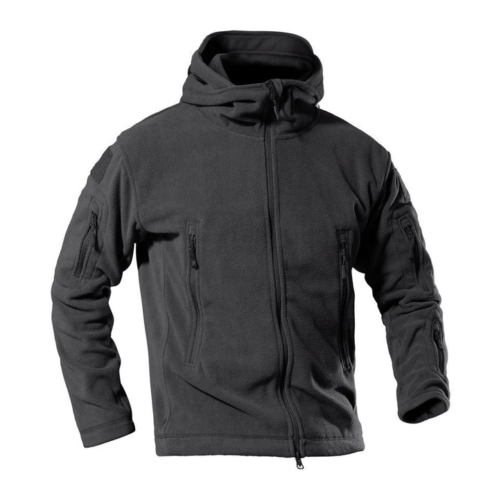 Men's fleece jacket with multifunctional zip pockets Lisslune