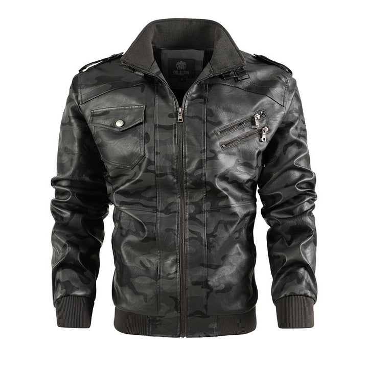 Men's camouflage leisure jacket with stylish zippered pockets Lisslune