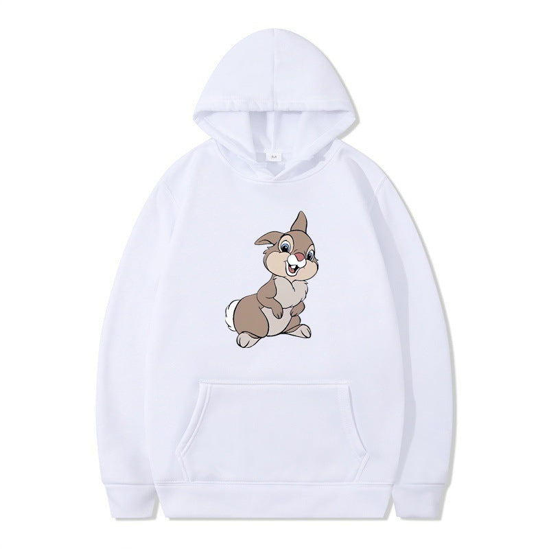 Women's hooded sweatshirt with cute rabbit design and comfortable kangaroo pockets Lisslune