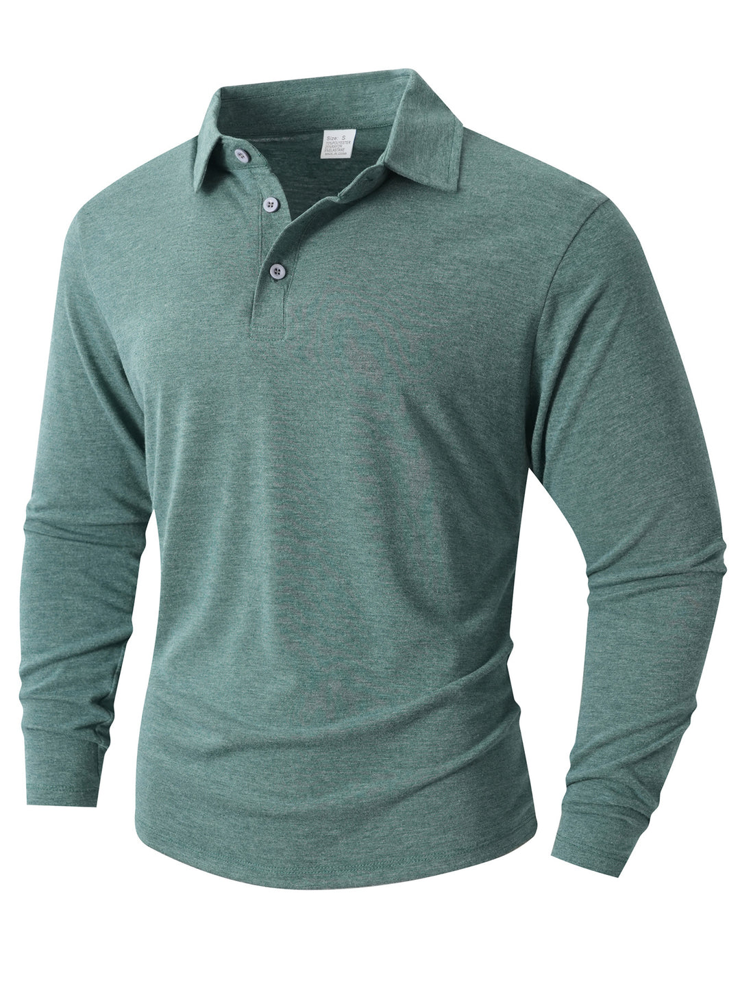 Men's Long Sleeve Polo Shirt with Modern Cut Lisslune