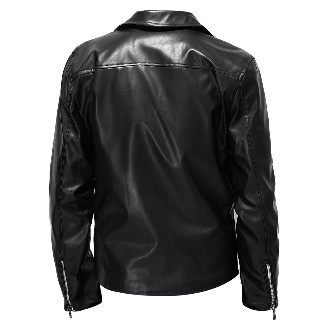 Men's stylish synthetic leather motorcycle jacket Lisslune