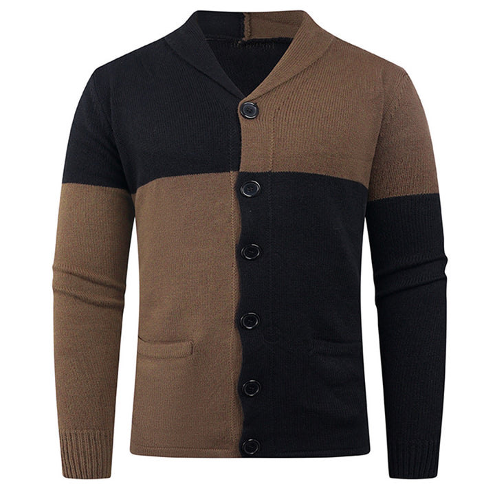 Men's cardigan with modern cable pattern and practical pockets Lisslune