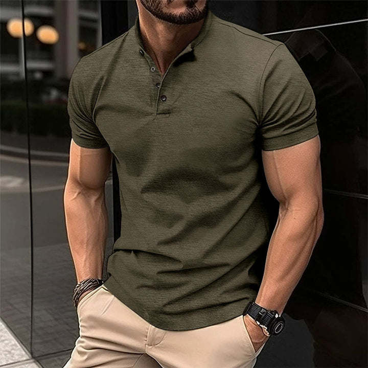 Men's polo shirt with stylish collar and breathable cotton Lisslune
