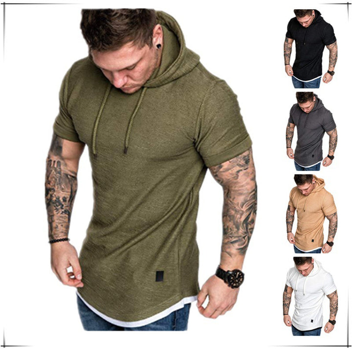 Men's hoodie with fashionable short sleeves and casual fit Lisslune