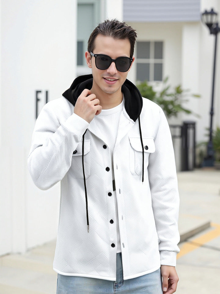 Men's fashionable hybrid jacket with detachable hood and practical pockets Lisslune