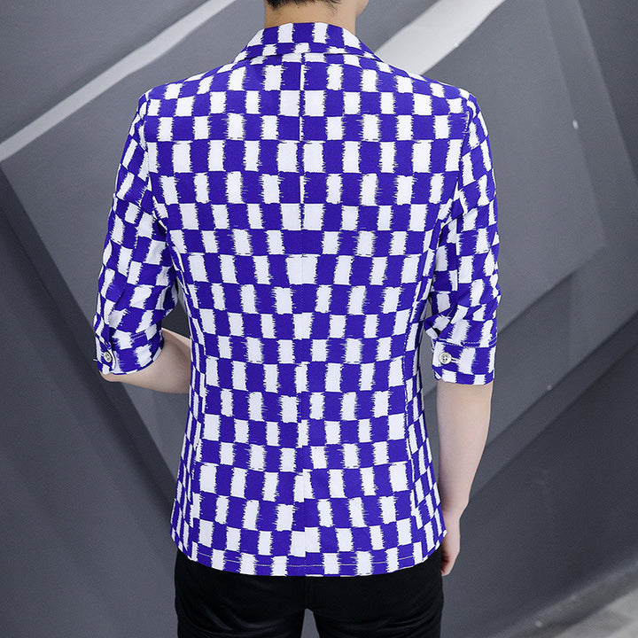 Men's fashionable blazer jacket with innovative pattern Lisslune
